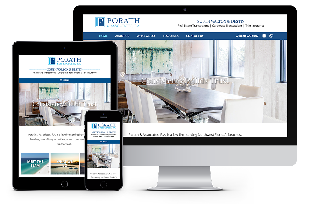 Porath & Associates, P.A. Website Design